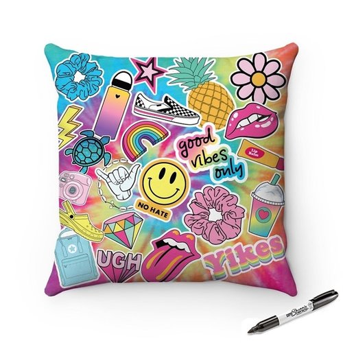 VSCO Girl Square Autograph Pillow VSCO Girl Square Autograph Pillow