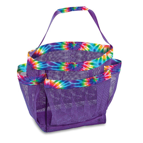 Rainbow Tie Dye Mesh Shower Caddy Rainbow Tie Dye Mesh Shower Caddy