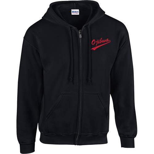 Camp Ojibwa Black Zip-Up Sweatshirt Camp Ojibwa Black Zip-Up Sweatshirt