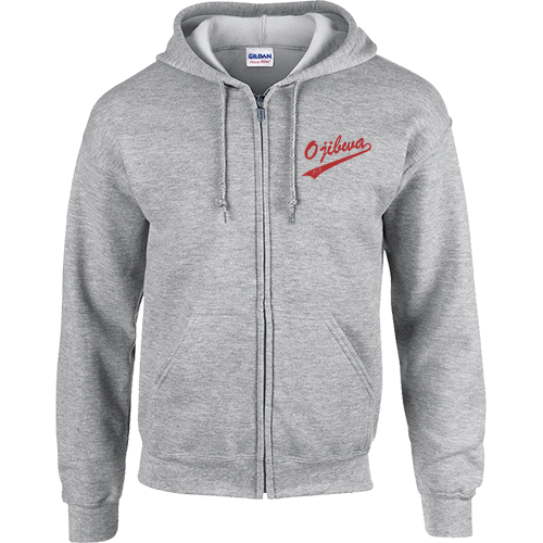 Camp Ojibwa Gray Zip Up Sweatshirt Camp Ojibwa Gray Zip Up Sweatshirt