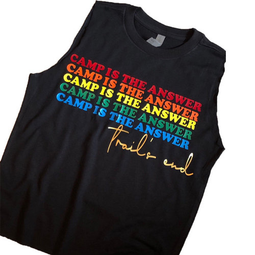 Camp Is the Answer Sleeveless Shirt Camp Is the Answer Sleeveless Shirt