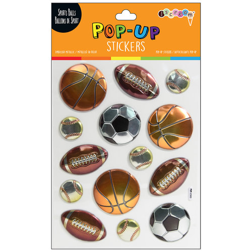 Sports Balls Pop Up Stickers Sports Balls Pop Up Stickers