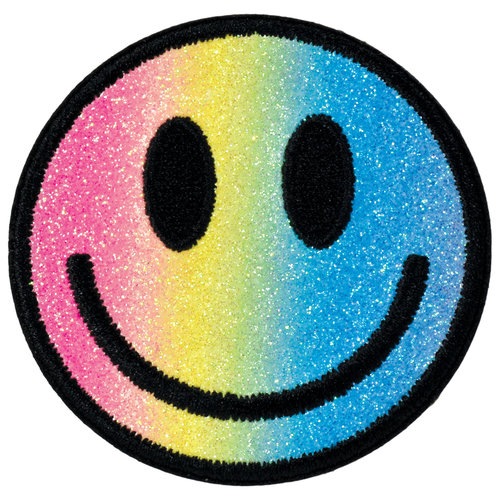 Glittery Smiley Face Sticker Patch Glittery Smiley Face Sticker Patch