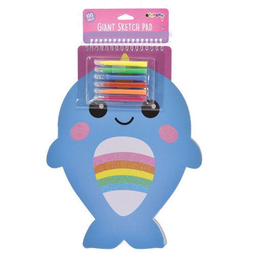 Narwhal Giant Sketch Pad and Marker Set Narwhal Giant Sketch Pad and Marker Set