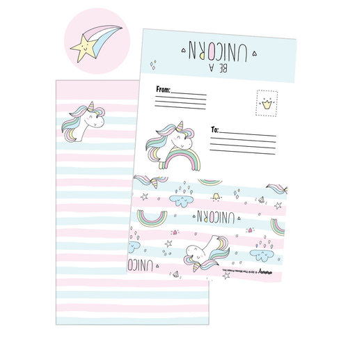 Unicorn Stripes Foldover Cards Unicorn Stripes Foldover Cards