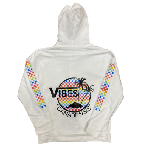 Vibes Rainbow Checkered Zip-Up Sweatshirt Vibes Rainbow Checkered Zip-Up Sweatshirt