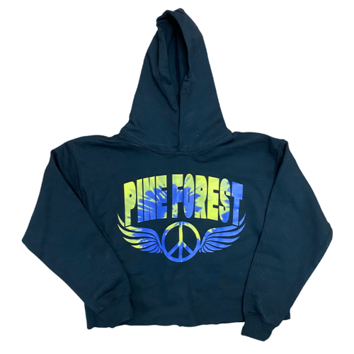 Tie Dye Peace Wings Cropped Camp Sweatshirt Tie Dye Peace Wings Cropped Camp Sweatshirt