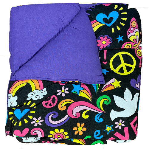 Reversible Purple/Black Groovy Jersey Comforter Reversible Purple/Black Groovy Jersey Comforter