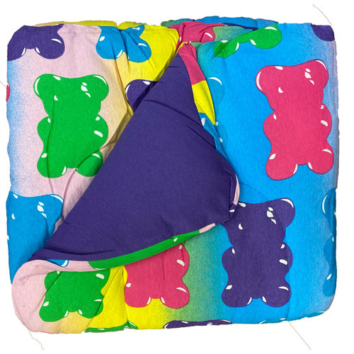 Reversible Purple/Gummy Bear Jersey Comforter Reversible Purple/Gummy Bear Jersey Comforter