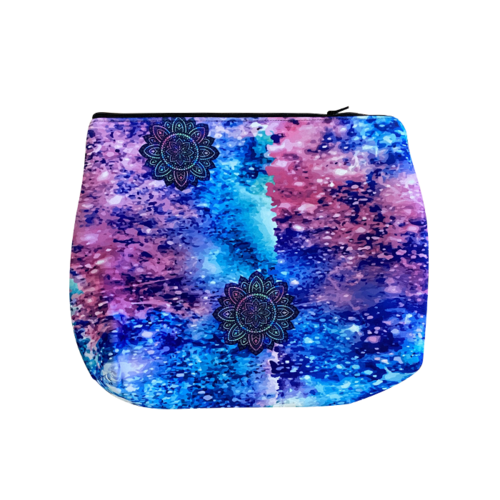 Flower Galaxy Large Neoprene Cosmetic Bag Flower Galaxy Large Neoprene Cosmetic Bag