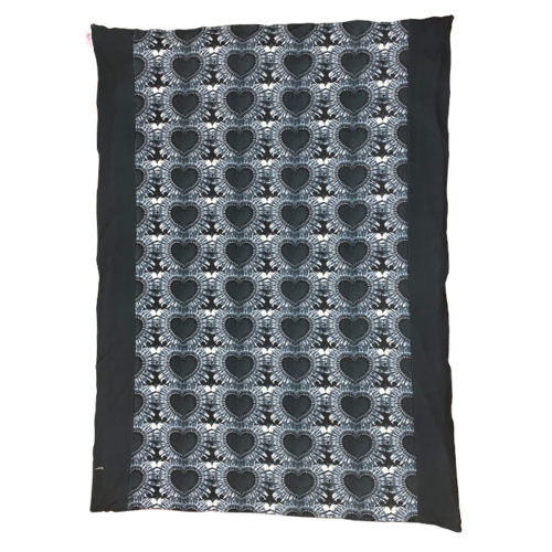 Black and White Tie Dye Heart Reversible Comforter Black and White Tie Dye Heart Reversible Comforter