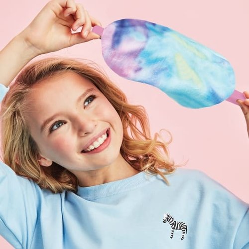 Pastel Tie Dye Fleece Eye Mask Pastel Tie Dye Fleece Eye Mask
