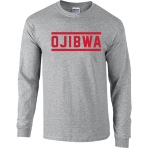 Camp Ojibwa Gray Long Sleeve Performance Shirt Camp Ojibwa Gray Long Sleeve Performance Shirt