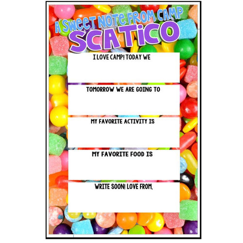 Fill-In Sweet Candy Notecards Fill-In Sweet Candy Notecards