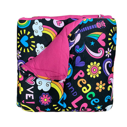 Reversible Pink/Black Groovy Jersey Comforter Reversible Pink/Black Groovy Jersey Comforter