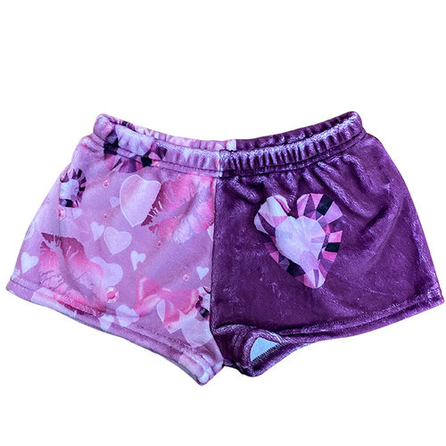 Diamond Hearts Fuzzy Shorts Diamond Hearts Fuzzy Shorts