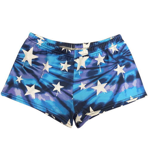 Tie Dye Dripping Star French Terry Lounge Shorts Tie Dye Dripping Star French Terry Lounge Shorts