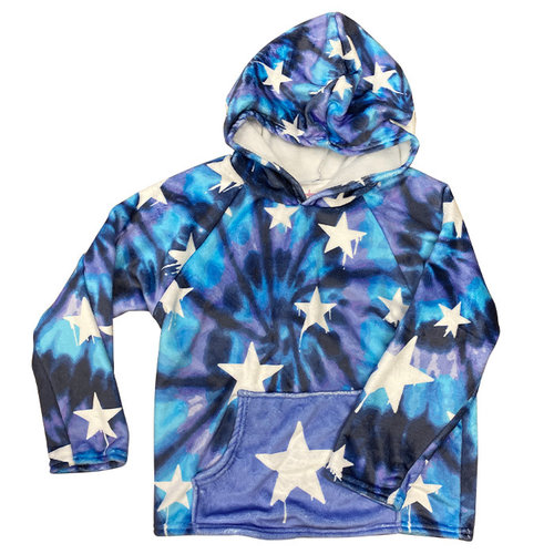 Tie Dye Dripping Stars Fuzzy Hoody Tie Dye Dripping Stars Fuzzy Hoody