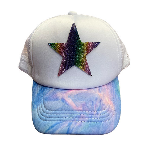 Rainbow Star Bling Trucker Hat Rainbow Star Bling Trucker Hat