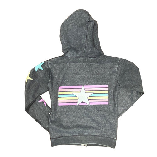 Burnout Multi- Star Full Zip Hoodie Burnout Multi- Star Full Zip Hoodie