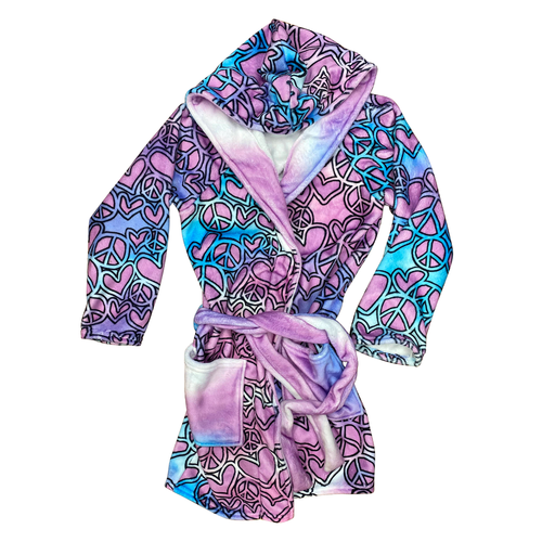 Sketchy Heart Fuzzy Robe Sketchy Heart Fuzzy Robe