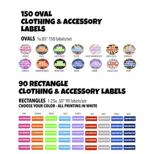 Stick-On Clothing and Equipment Labels