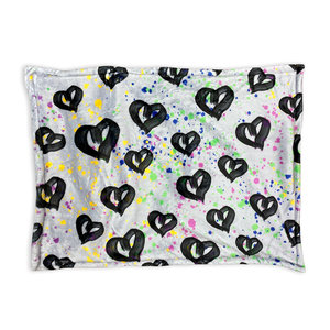 Neon Hearts Fuzzy Pillowcase