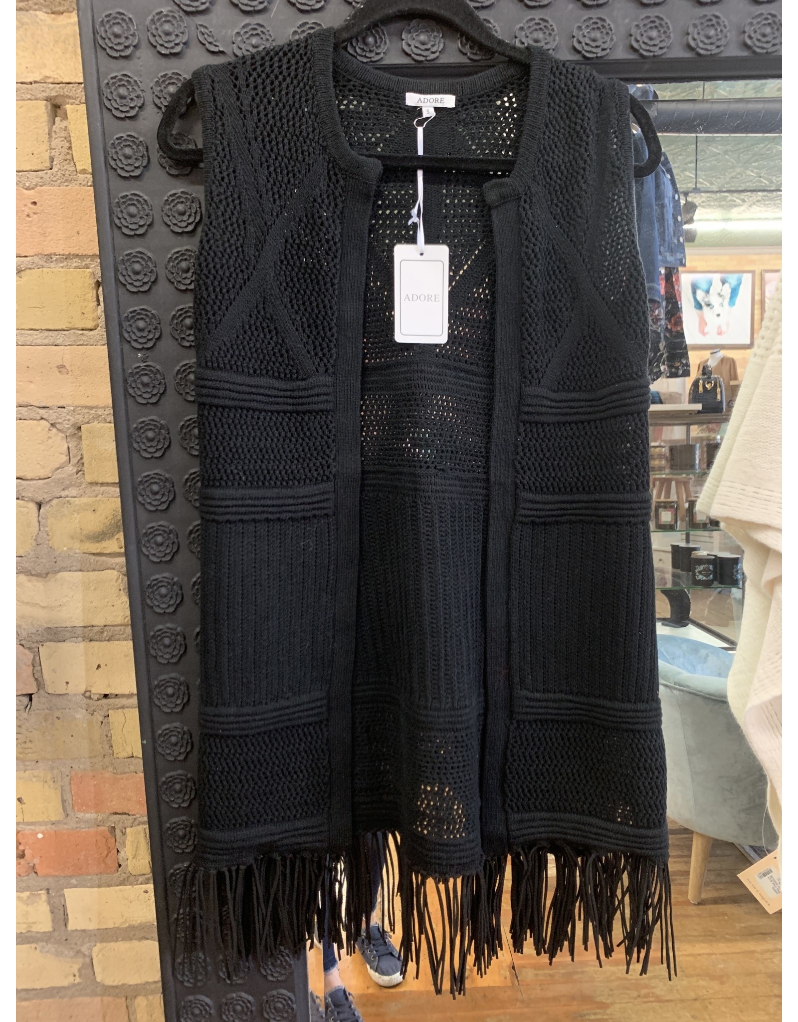 black knit vest