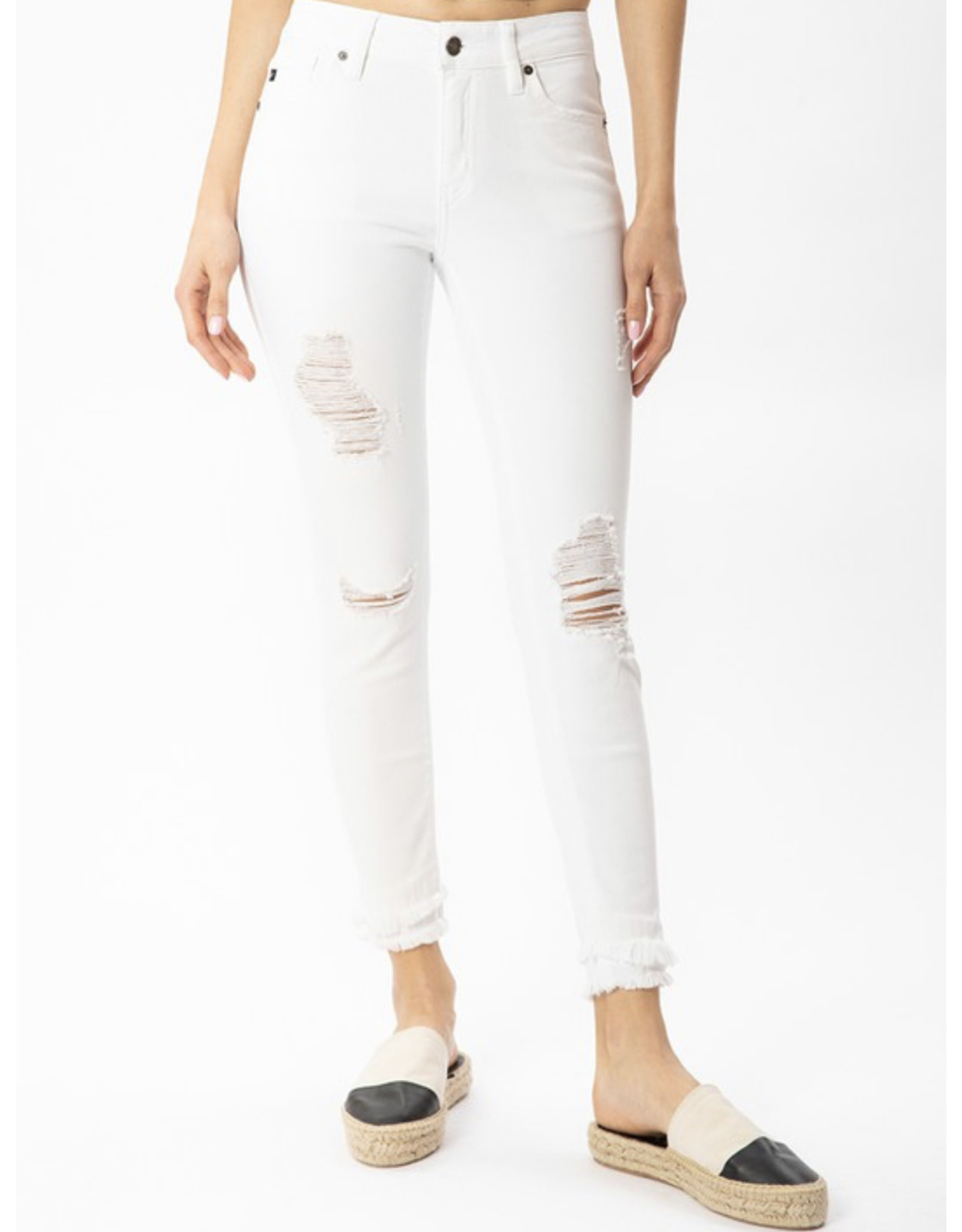 white destructed jeans
