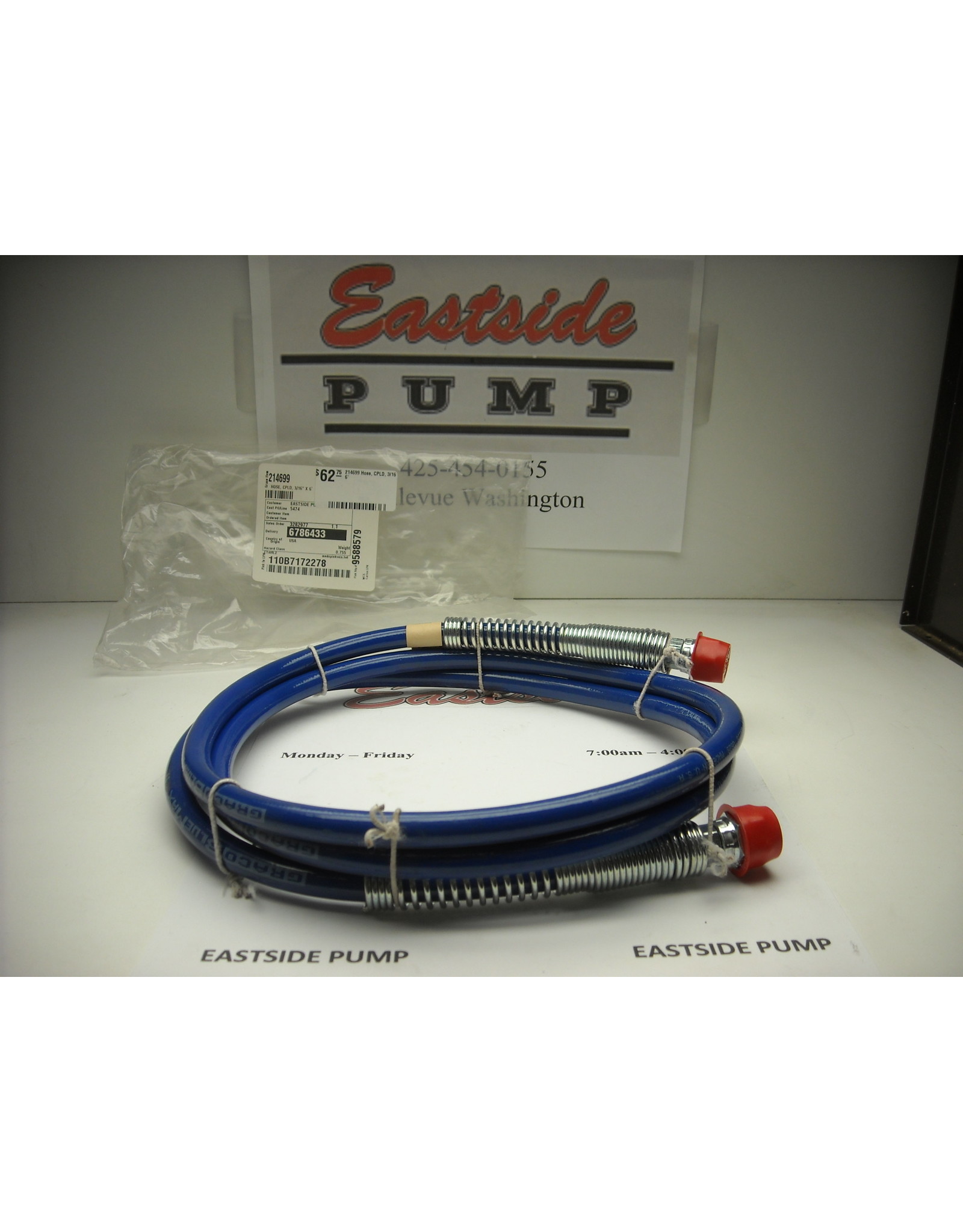 Graco 214699 Graco Hose, CPLD, 3/16 x 6'