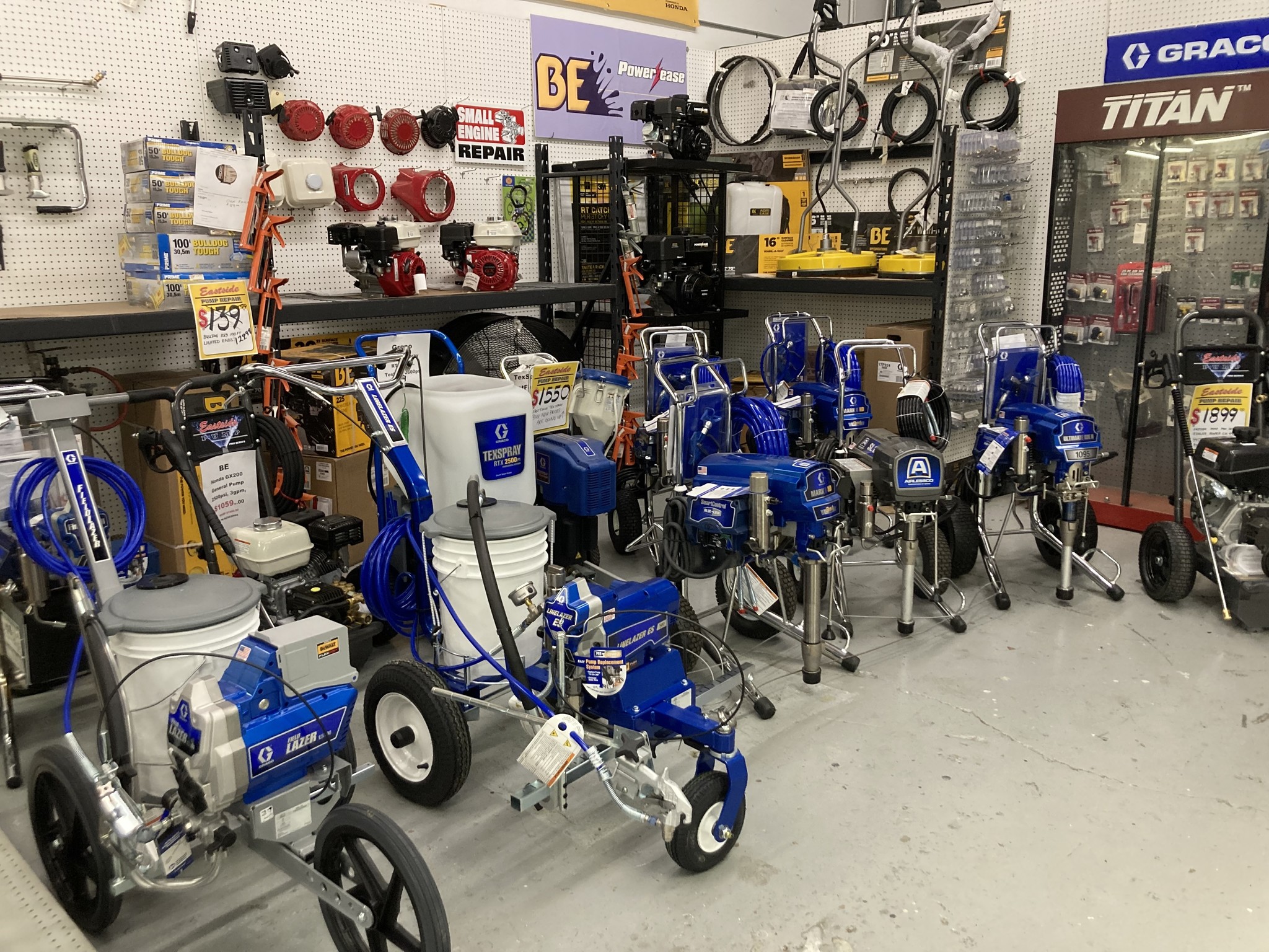 Technicians working in Eastside Pump's service department