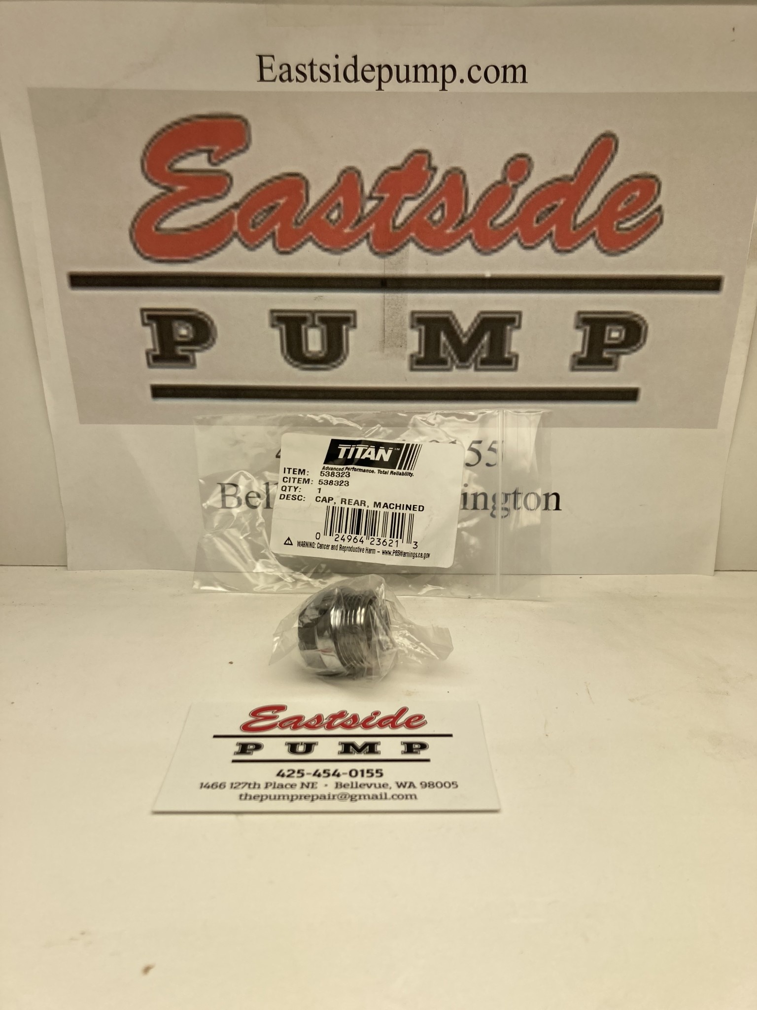 538323 Titan Rear Cap - Eastside Pump