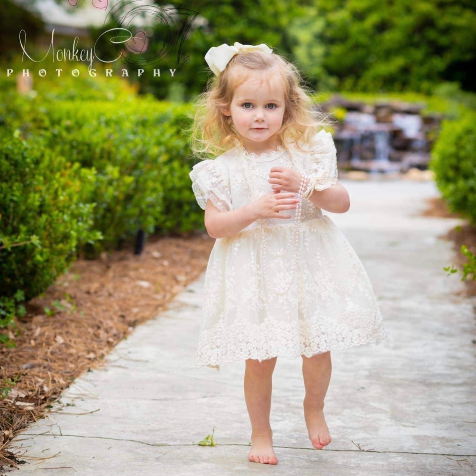 ML Kids Ivory Lace Princess Dress