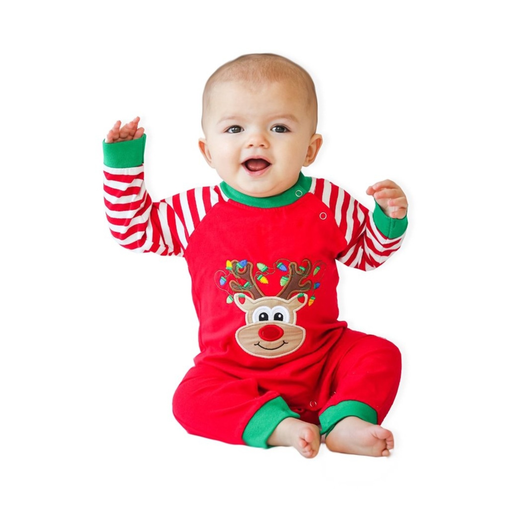 Be Mine Red Reindeer Romper Unisex