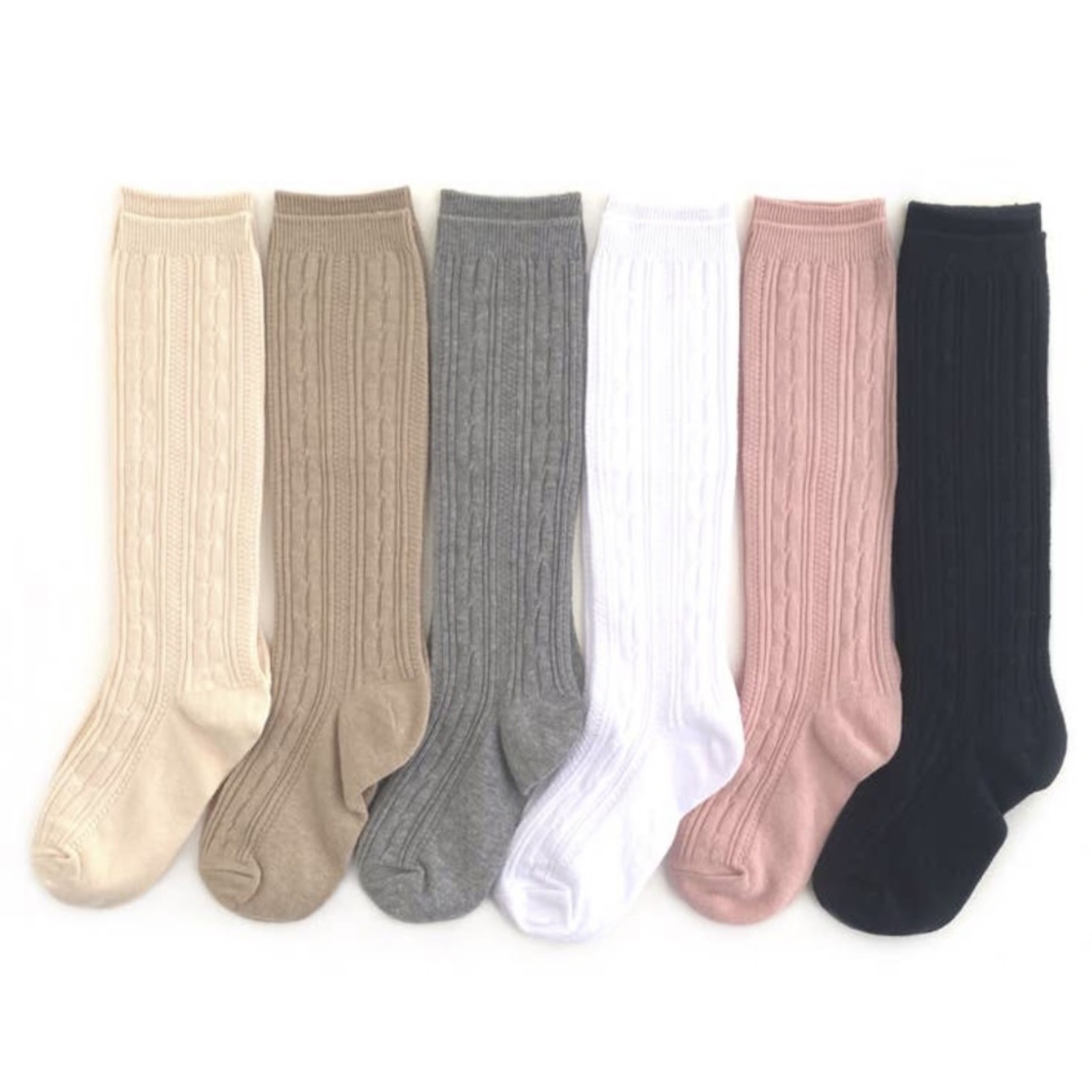 Neutrals Cable Knit Socks