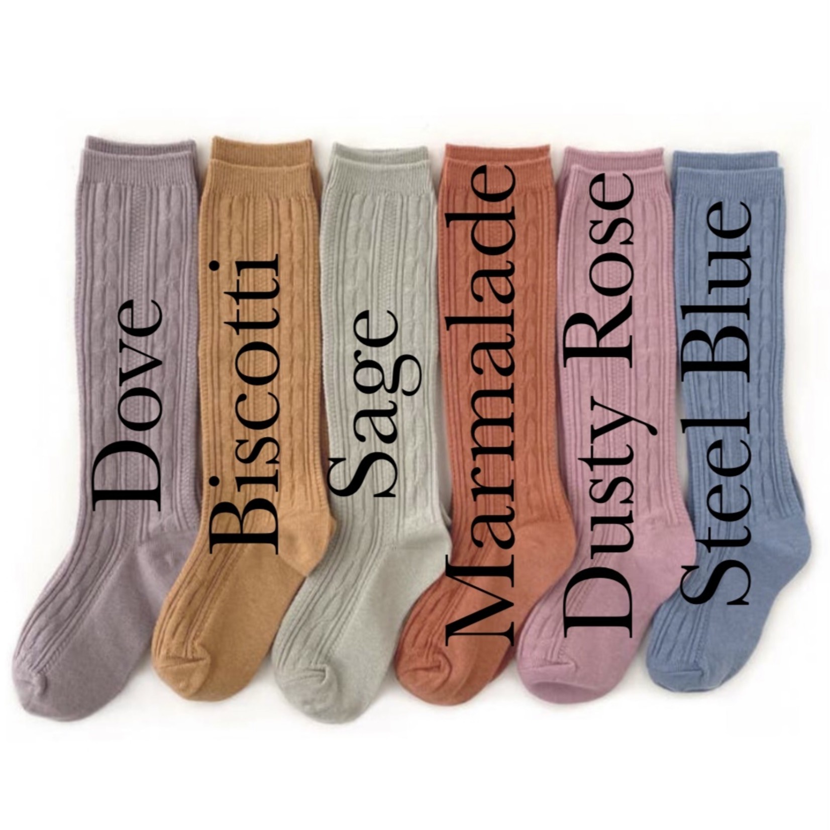 Earthy Cable Knit Socks