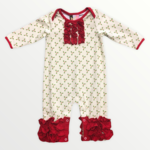 Banana Split Holly Days Rouched Romper