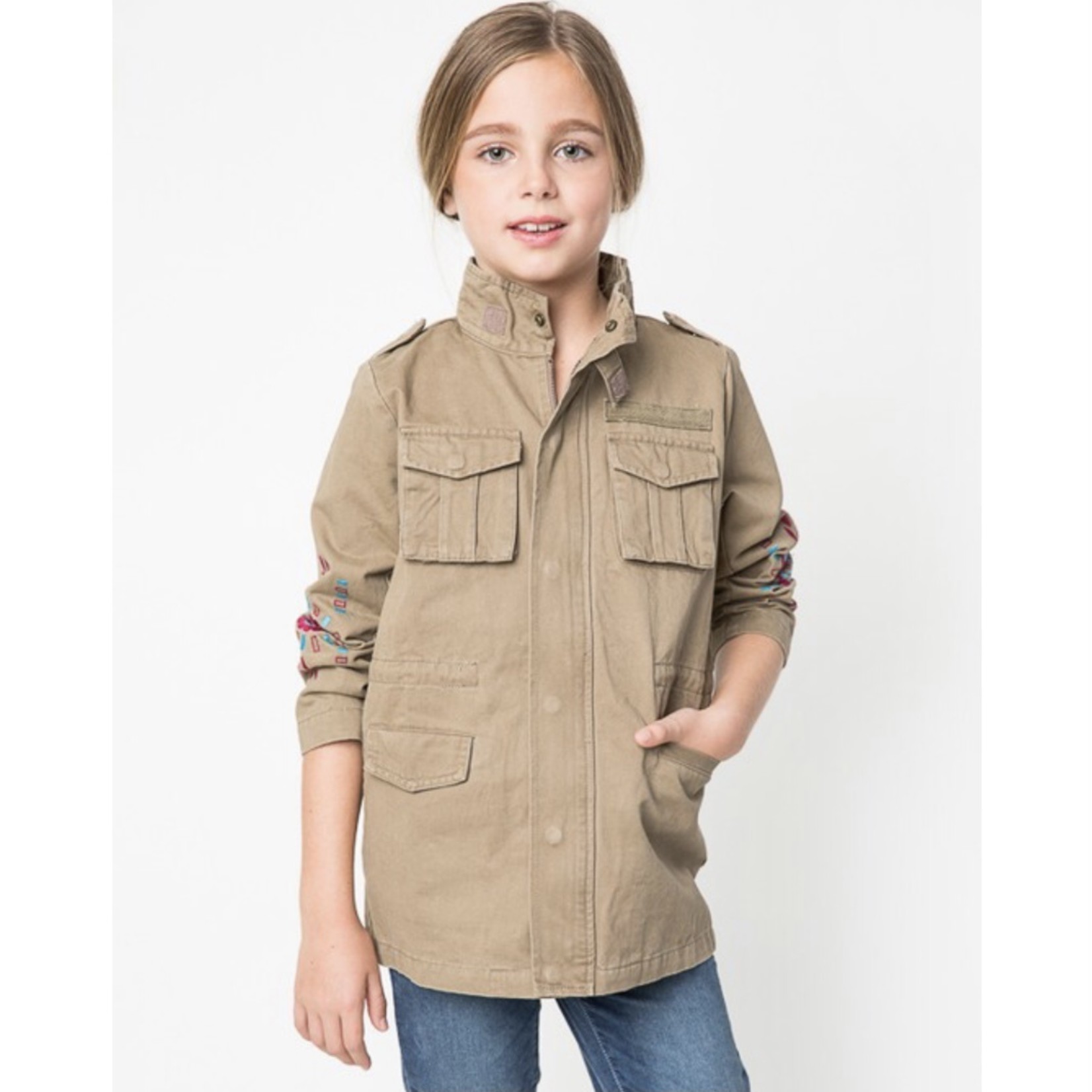 Hayden Girls Olive Cargo Jacket - Size 9/10