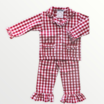 Sweet Dreams Big Red Gingham Ruffle PJ