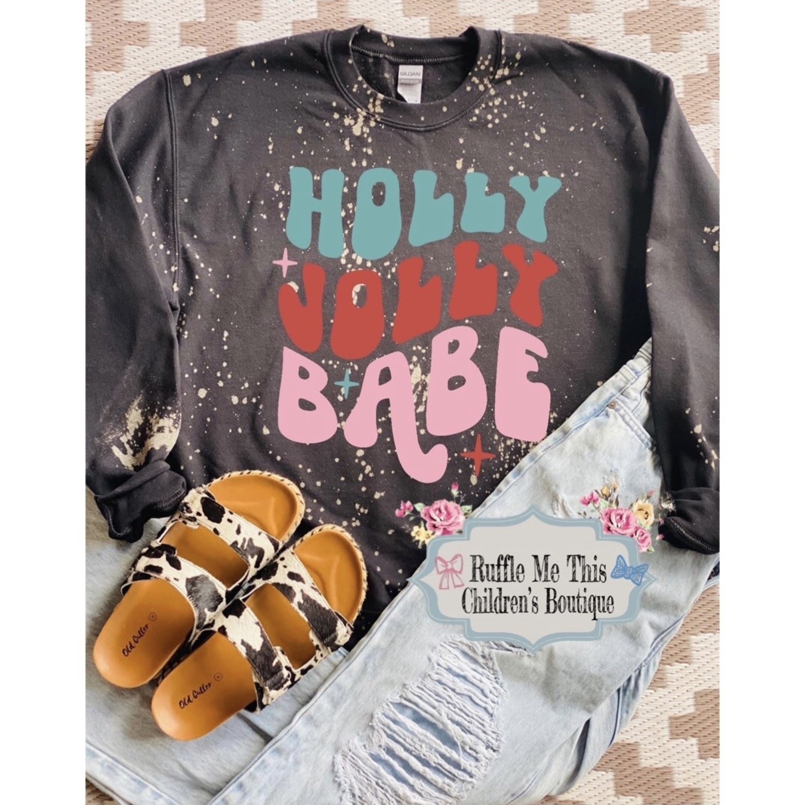Holly Jolly Babe Sweatshirt - Youth XL