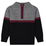 Andy & Evan Black/Maroon 1/4 Zip Sweater