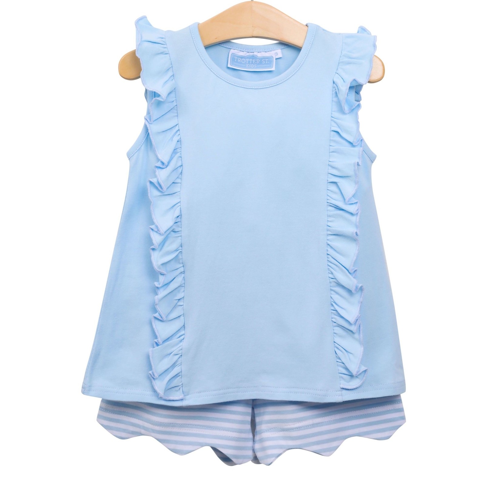 Trotter Street Kids Hazel short Set - Light Blue (Size 8)