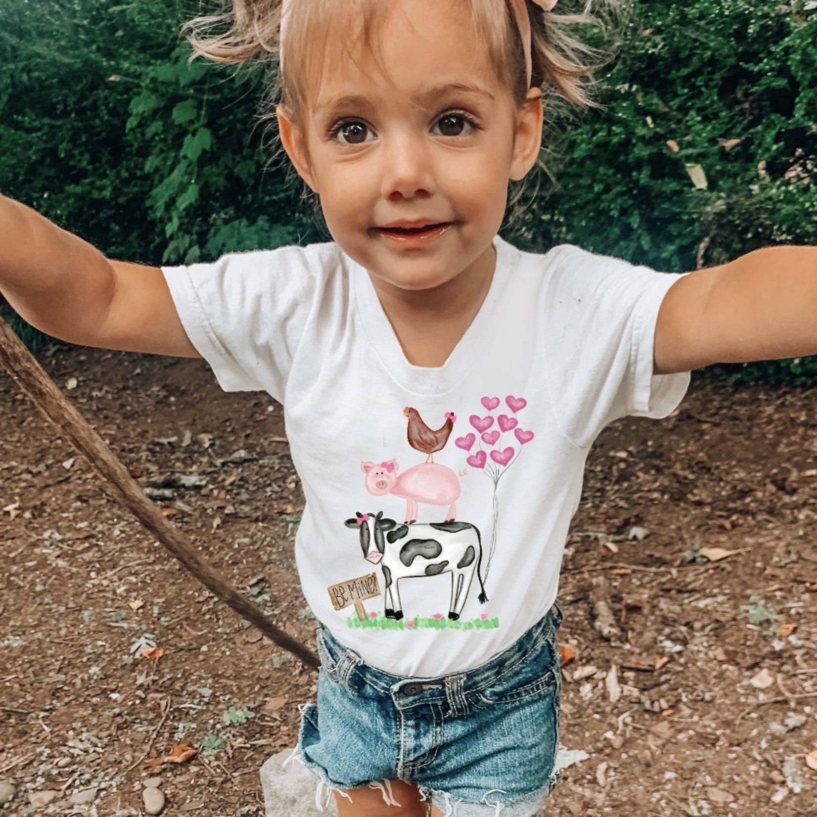 Farm Girl Valentine Tee (Size 4T)