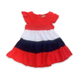 Emma Jean Red White Blue Layered Dress