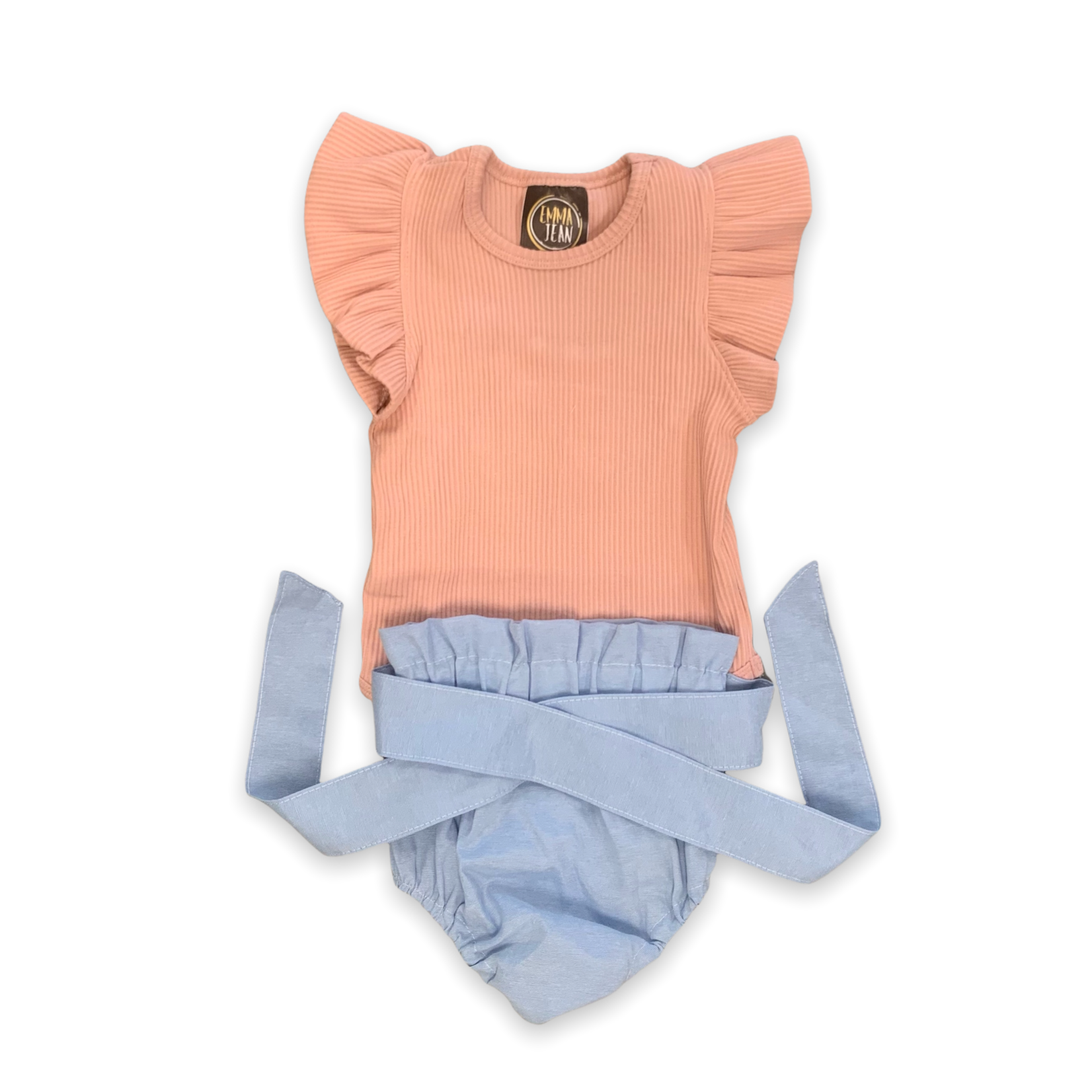 Emma Jean Rose/Chambray Bloomer Set #22-225