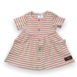 Millie Jay Caroline Ribbed Dress - Rose Stripe