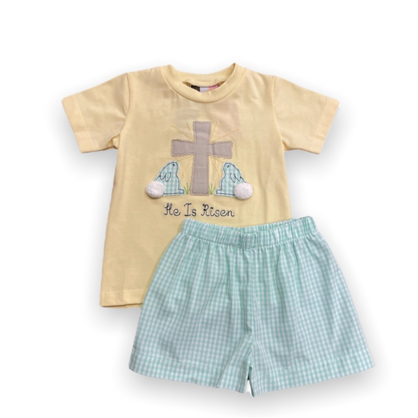 Banana Split He Is Risen Boys Short Set (Size 12M)