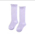 Knee High Lace Socks - Lavender