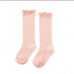 Knee High Lace Socks - Pale Peach