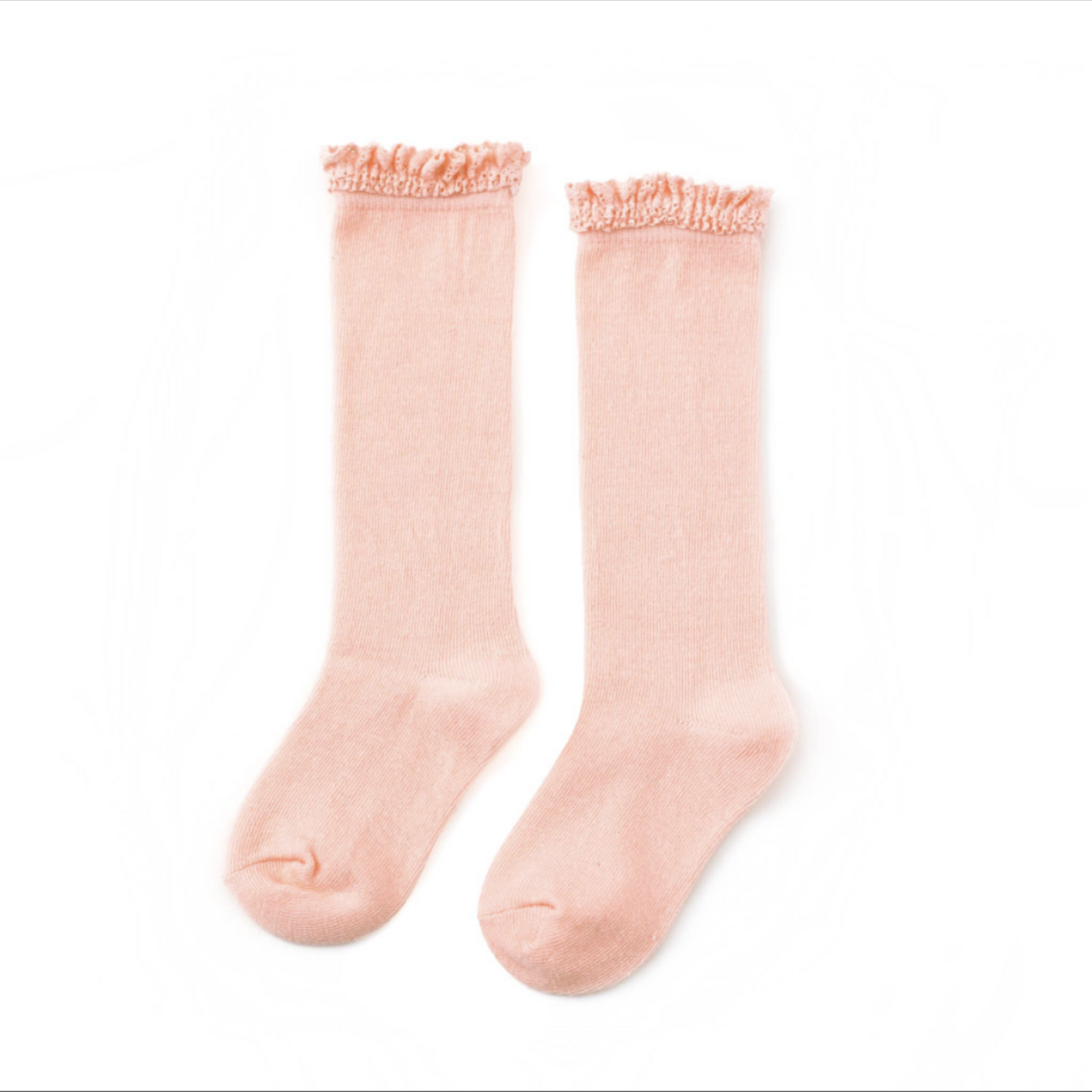 Knee High Lace Socks - Pale Peach